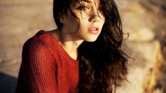 Woman green eyes emily rudd sweaters