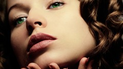 Woman green eyes faces