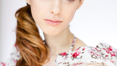 Woman green eyes faces