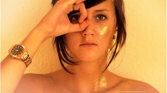 Woman green eyes Horus