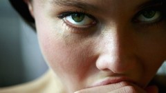 Woman green eyes models Mike Dowson