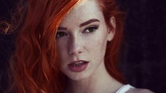 Woman green eyes models redheads
