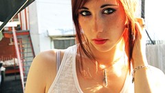 Woman green eyes models redheads