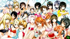 Woman groups Anime swimsuits
