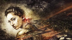 Woman grunge artwork