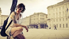 Woman guitars guitarists Sti