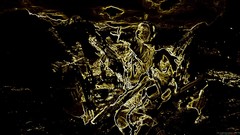 Woman Guns abstract science fiction outer space sci-fi