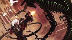 Woman Guns Birds Monsters white hair action creatures warhammer 