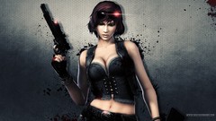 Woman Guns brunettes firearms digital art Point Blank video 