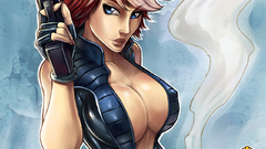 Woman Guns cleavage Reiq