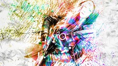 Woman Guns gas masks