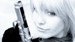 Woman Guns monochrome