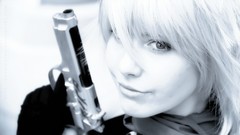 Woman Guns monochrome greyscale