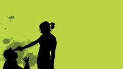 Woman Guns ponytails