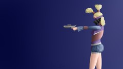 Woman Guns shooting legs masks pow