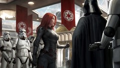 Woman Guns star wars empire Darth Vader science fiction 