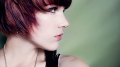 Woman haircut brunettes short hair bangs