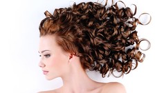 Woman hairstyle models curly hair
