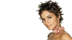 Woman Halle Berry Actress black people Simple Background