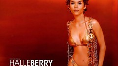 Woman Halle Berry models cleavage