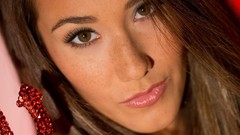 Woman Halloween faces long hair brunettes models portraits 