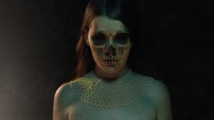 Woman Halloween skulls digital art macabre