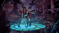 Woman hammer tomb raider artwork video games fantasy art