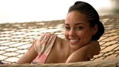 Woman hammock alicia keys smiling singers