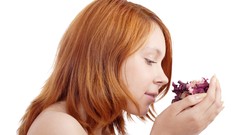 Woman hands faces redheads