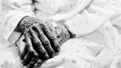 Woman hands monochrome