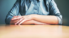 Woman hands sit-neatly sit