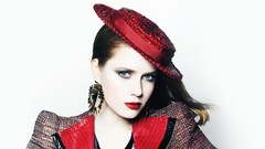 Woman hats Actress amy adams blue eyes redheads Simple 