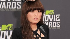 Woman hats Actress asians brunettes bangs black dress mtv movie 