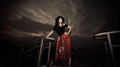 Woman hats asians high heels