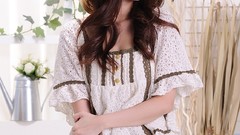 Woman hats asians long hair