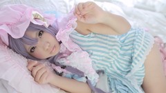 Woman hats asians long hair touhou purple hair patchouli 