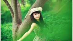 Woman hats asians Viet Nam