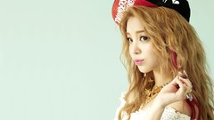 Woman hats blondes asians piercings Simple Background