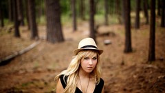 Woman hats blondes forests Taylor McCutchan