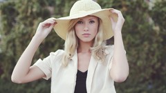 Woman hats blondes models berit birkeland