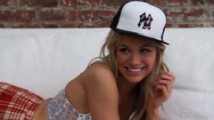 Woman hats blondes skirts lying down katrina bowden