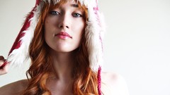 Woman hats blue eyes redheads