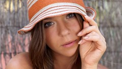 Woman hats brunettes Lily C