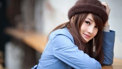 Woman hats brunettes models