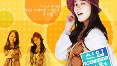 Woman hats Celebrity Actress asians brunettes orange background 