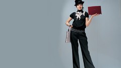 Woman hats Celebrity Actress asians short hair bangs black hair 