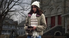 Woman hats Celebrity Actress brunettes sweaters Jocelin Donahue
