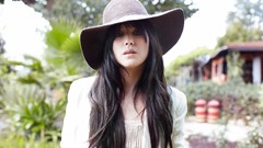 Woman hats Celebrity Michelle Branch long hair singers black 