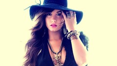 Woman hats demi lovato long hair brunettes