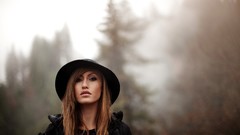 Woman hats faces brunettes piercings Lauren Taylor McCutchan